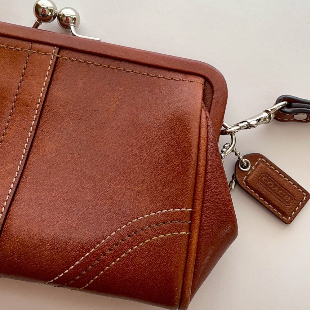 Coach butterscotch wristlet